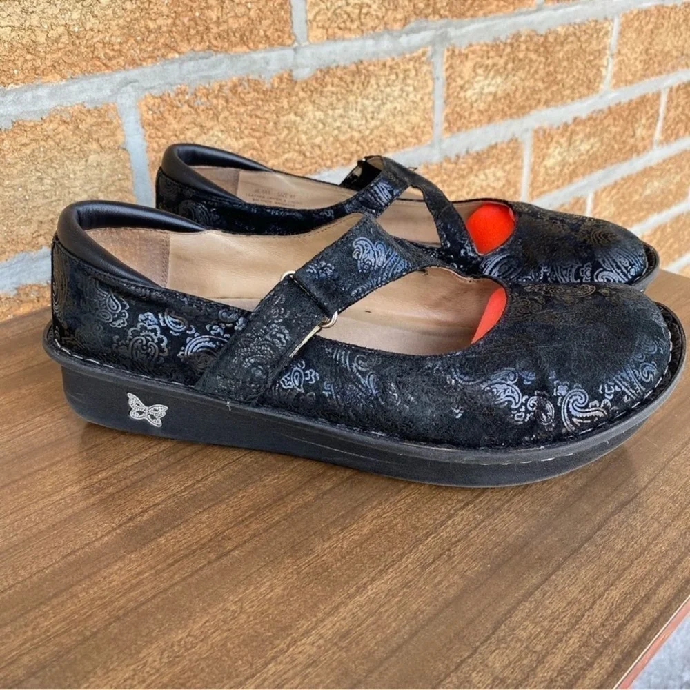 Alegria black paisley jill mary jane 41/10.5 - Picture 1 of 10